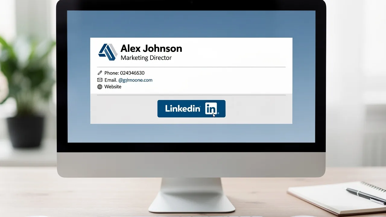 How to Add a LinkedIn Button to Your Outlook Signature Easily