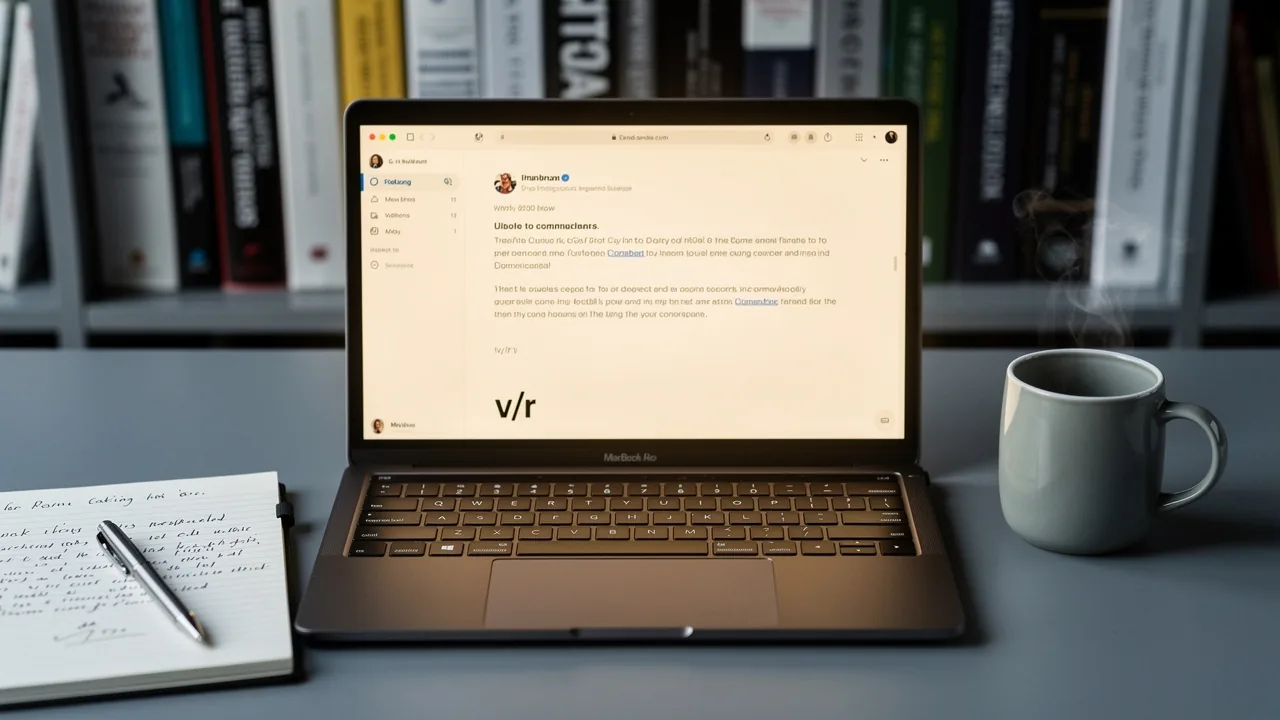 What is V/R Meaning in Email Communication?
