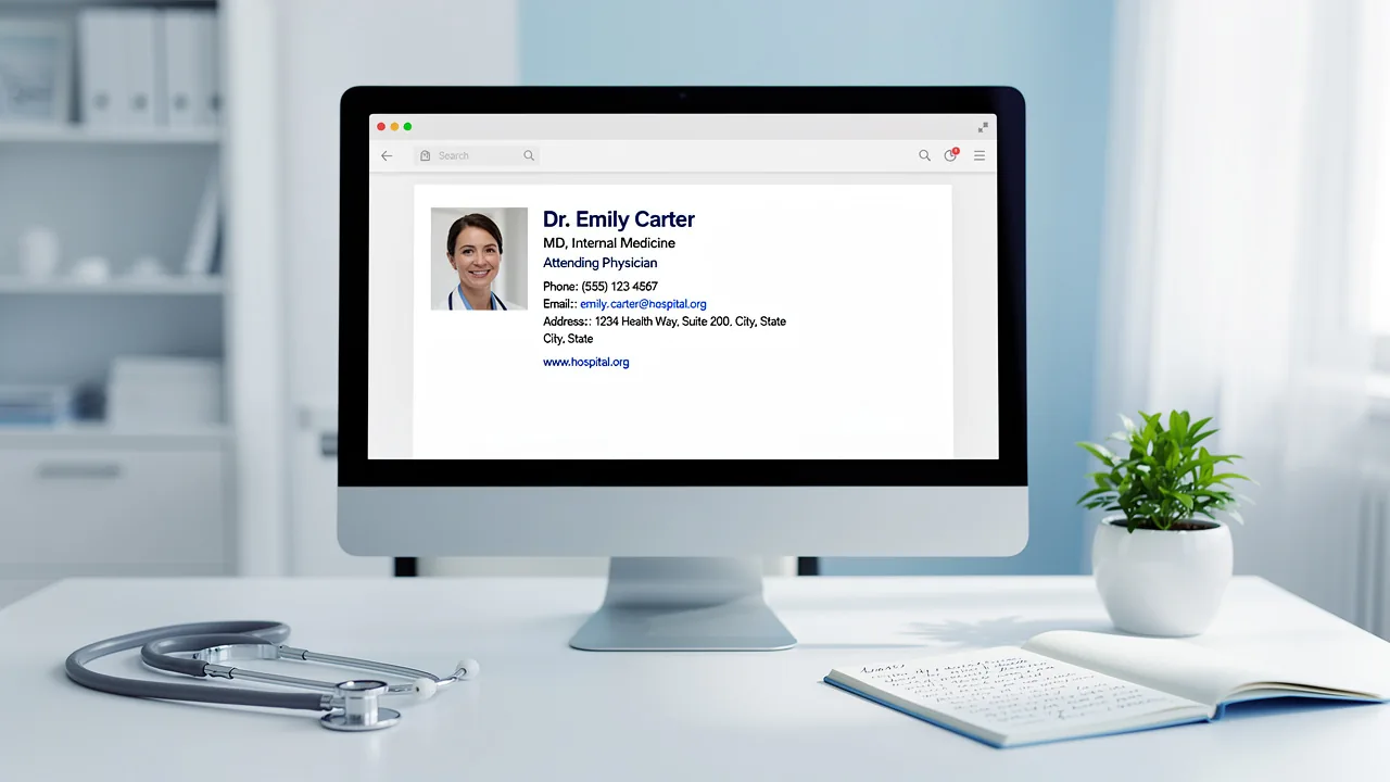 Best Practices for a Professional Medical Doctor Email Signature