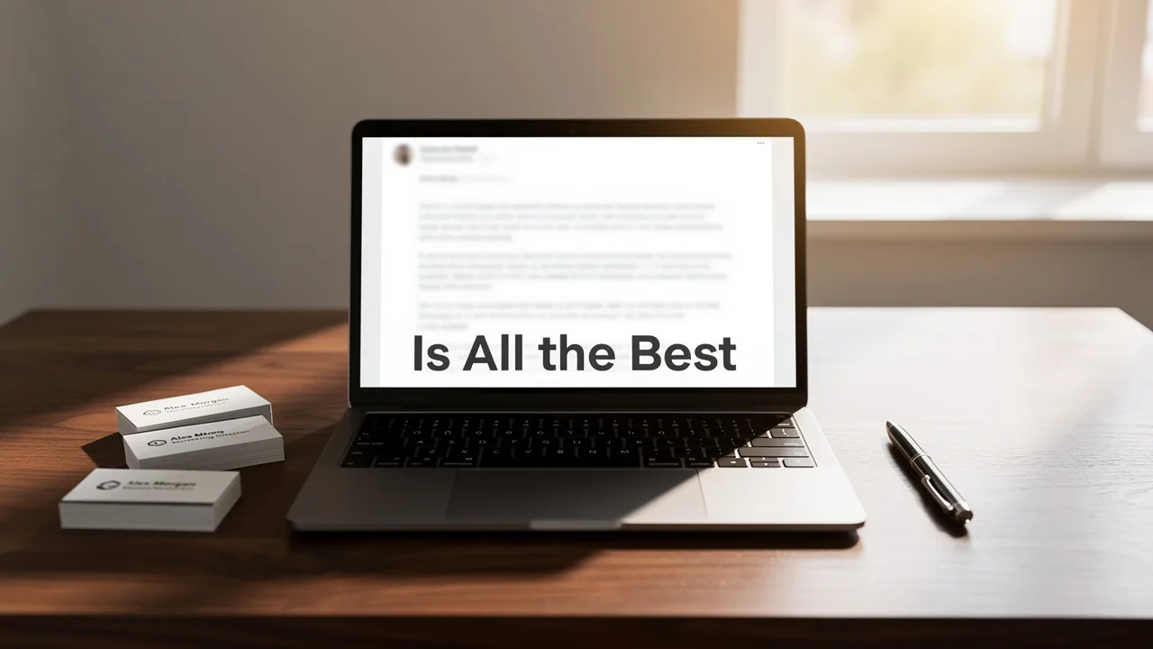 Why 'Is All the Best' is a Good Sign-Off for Professionals