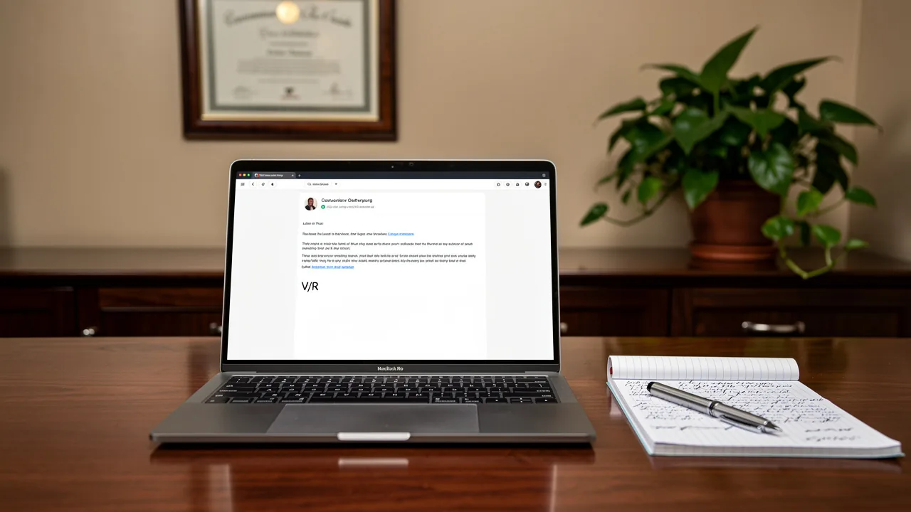 What Does V/R Stand For in Email Communication?