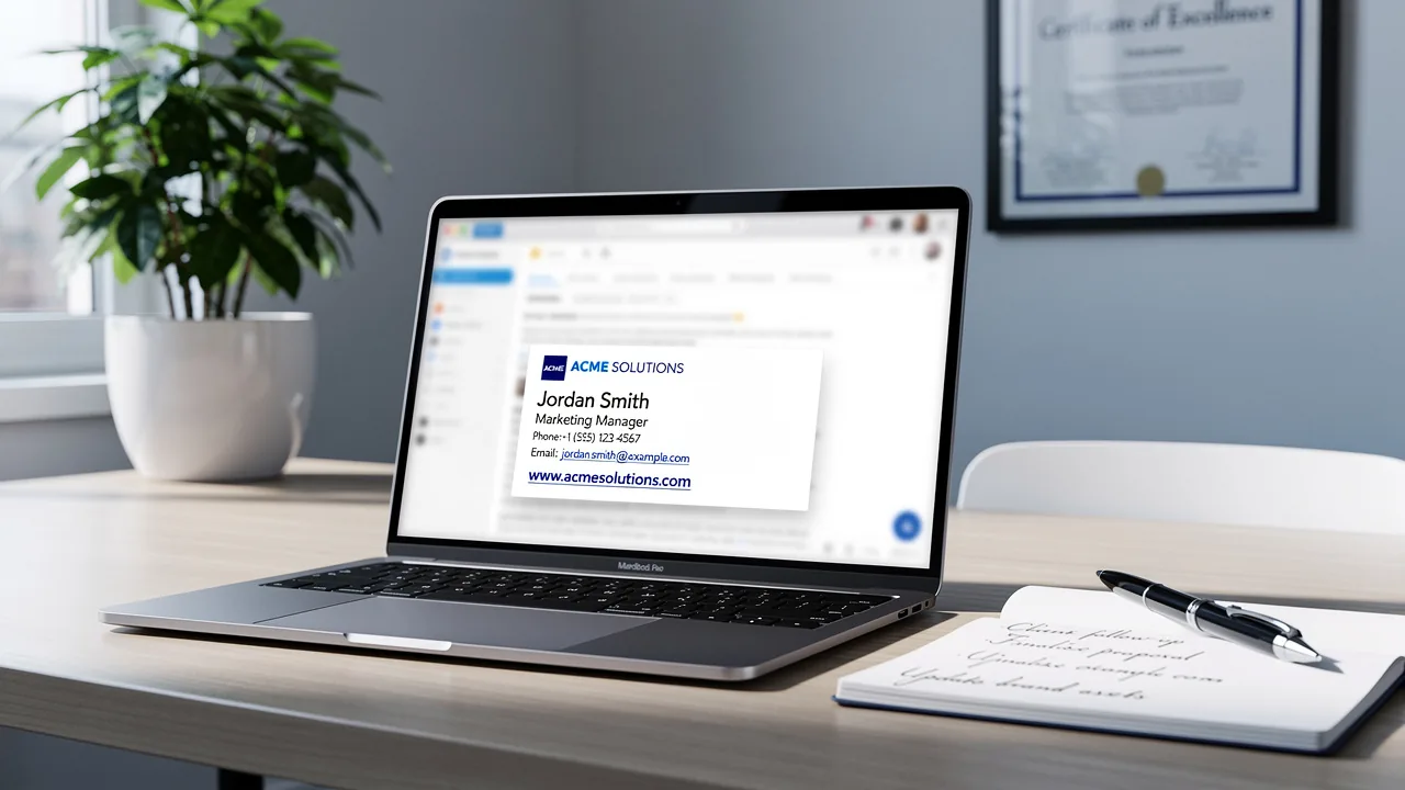 Best Practices for a Professional Email Signature Template in Outlook